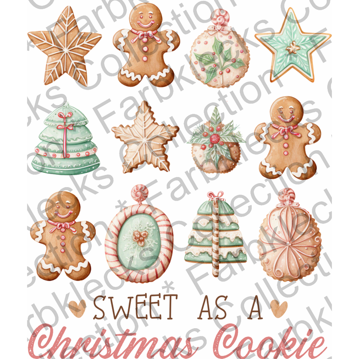 Motivtransfer 1136 Sweet Sweet as a Christmas Cookie