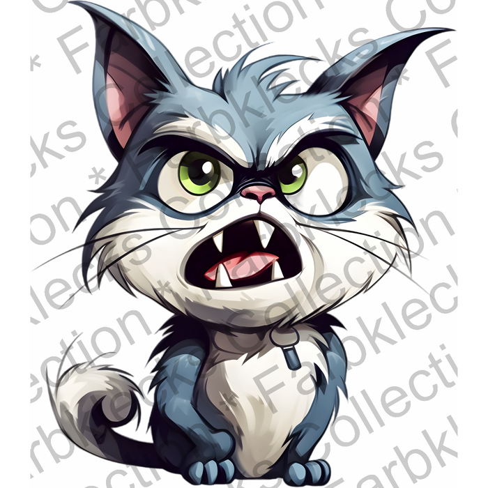Motivtransfer 1722 Funny Grey Cat