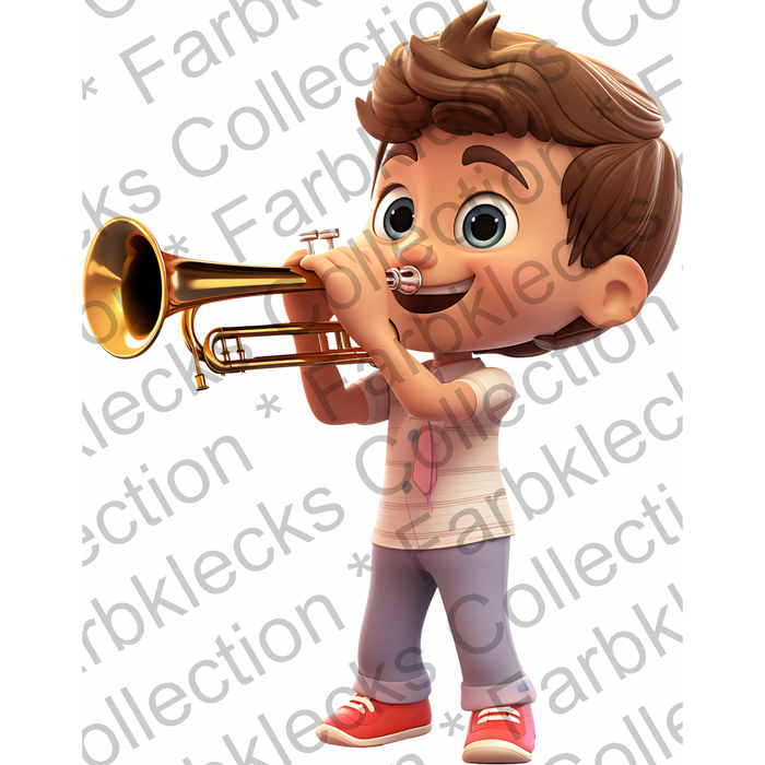 Motivtransfer 2023 Junge spielt Trompete