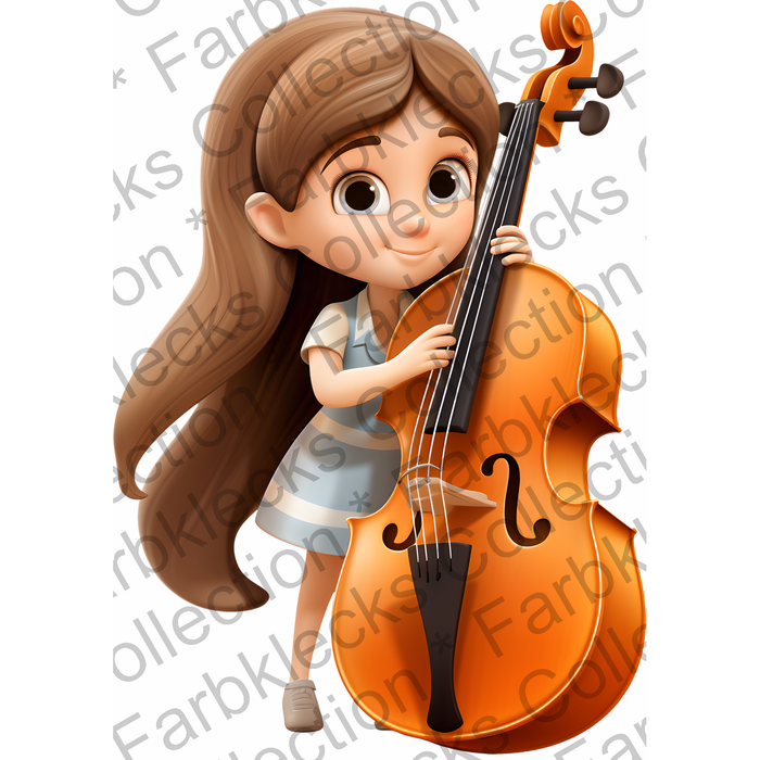 Motivtransfer 2030 Mädchen spielt Cello