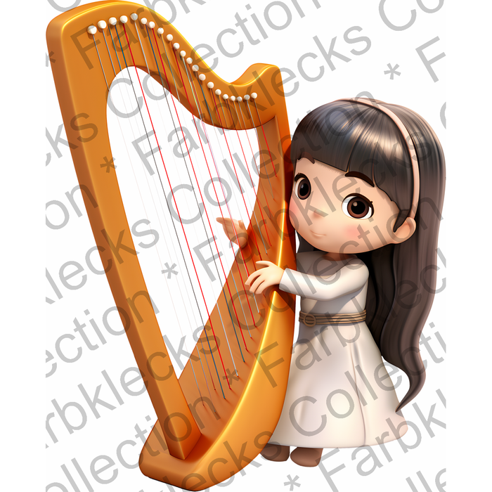 Motivtransfer 2036 Mädchen spielt Harfe
