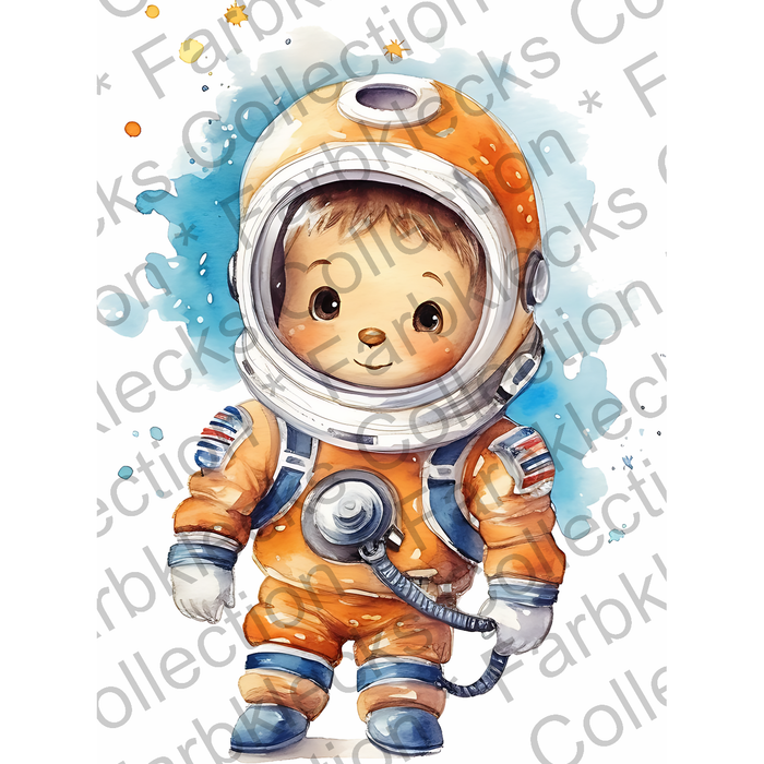 Motivtransfer 2211 Astronaut im orangenen Anzug