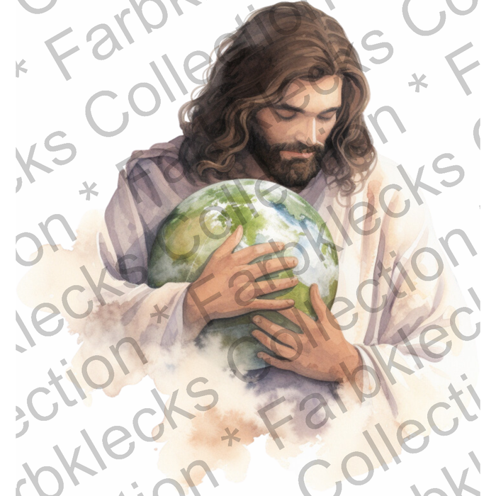 Motivtransfer 2263 Jesus mit Erde