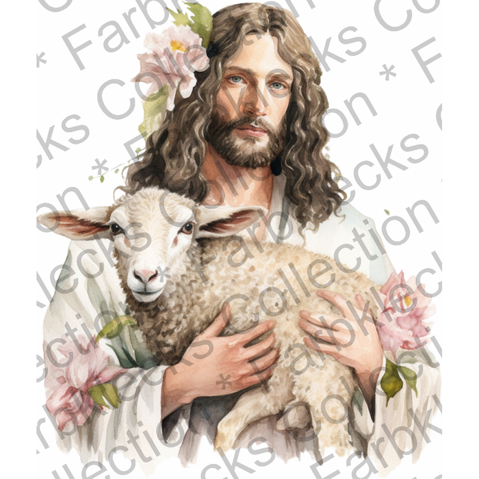 Motivtransfer 2273 Jesus mit Lamm