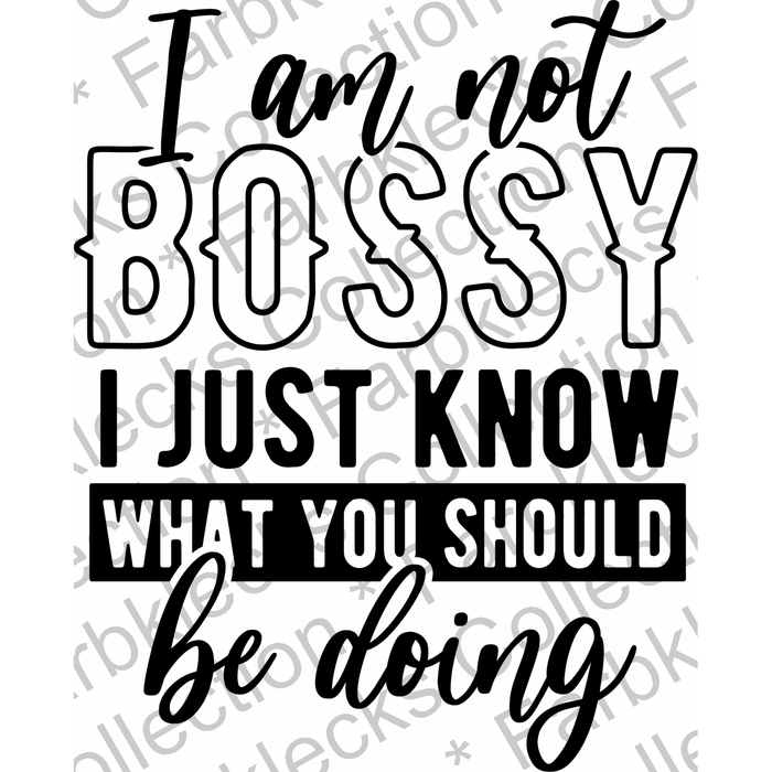 Motivtransfer 2636 i am not bossy i just know what you should be doing