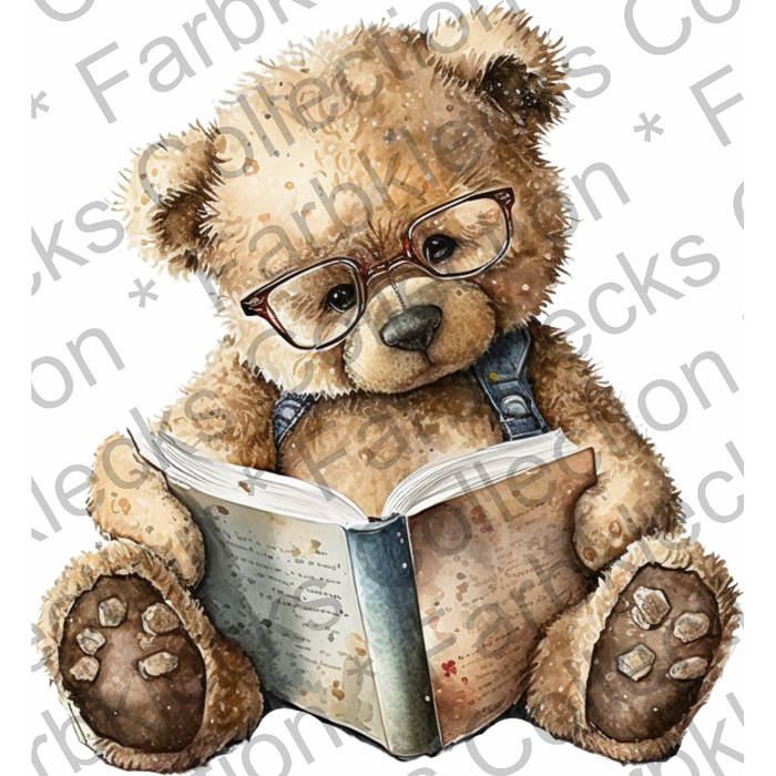 Motivtransfer 2716 Teddy liest ein Buch
