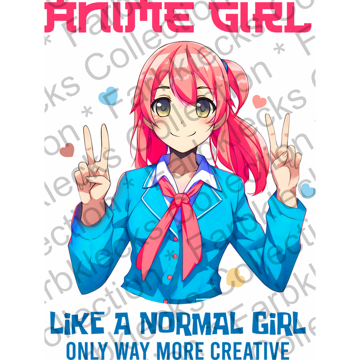 Motivtransfer 2759 Anime Girl like a normal girl