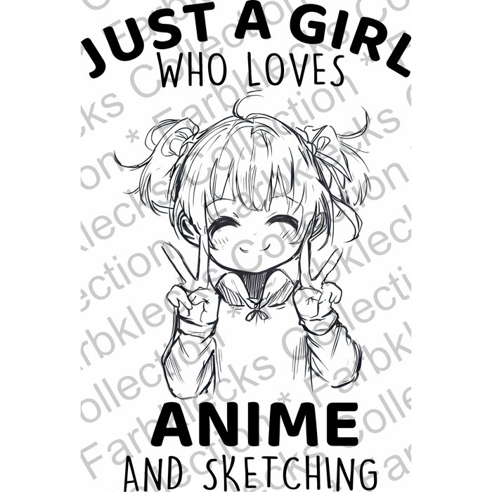 Motivtransfer 2769 Just a girl who loves anime and sketching