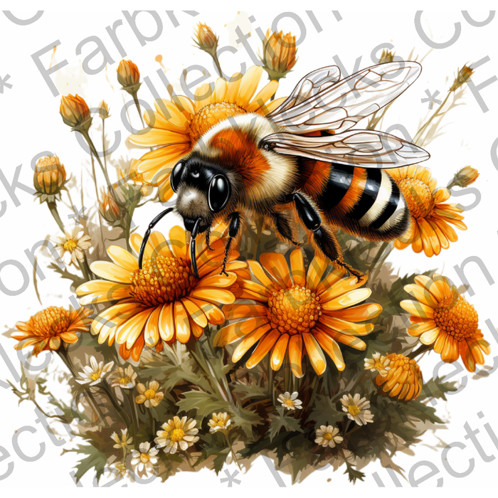 Motivtransfer 2800 Biene auf Blumen
