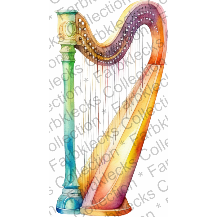 Motivtransfer 2973 Musikinstrument Harfe