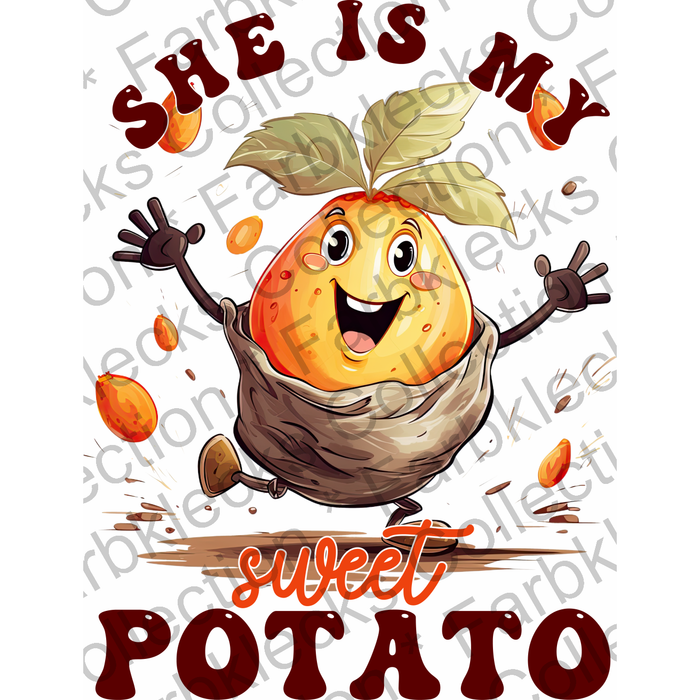 Motivtransfer 3062 She is my Sweet Potato