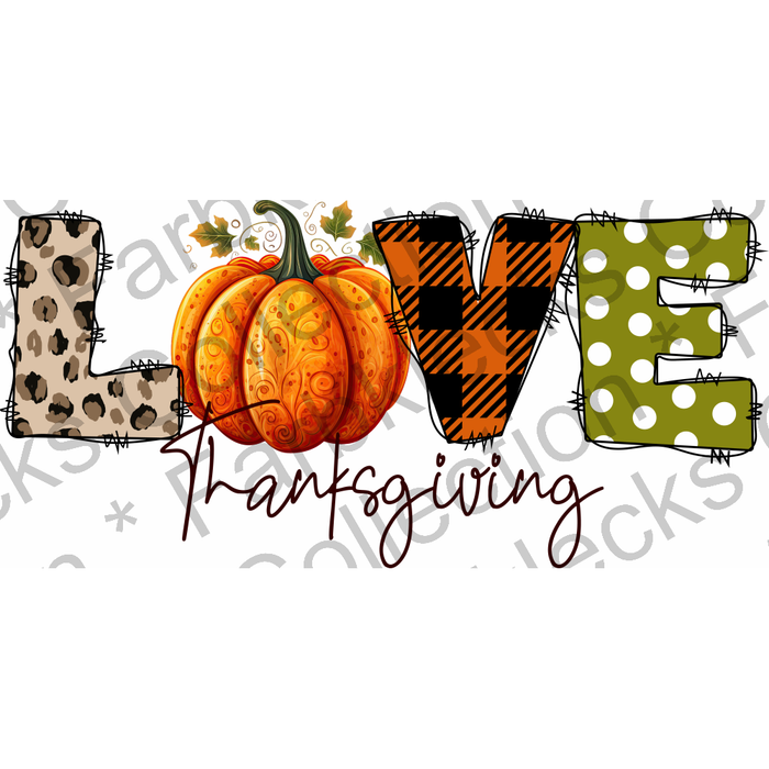 Motivtransfer 3068 Love thanksgiving