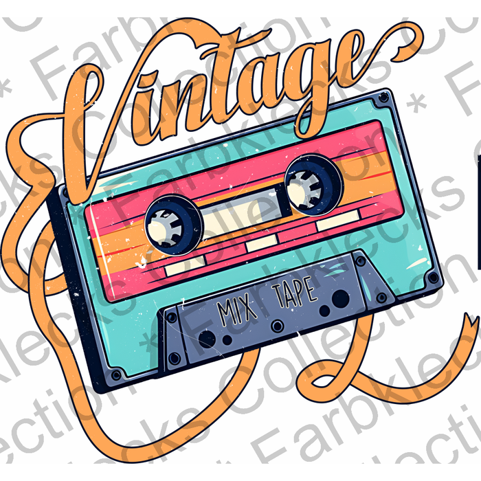 Motivtransfer 3148 vintage mix tape