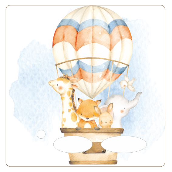 Folie für Musikbox - Heissluftballonfamilie 2