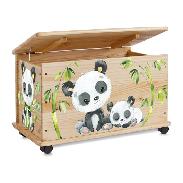 Spielzeugkiste Panda personalisierbar