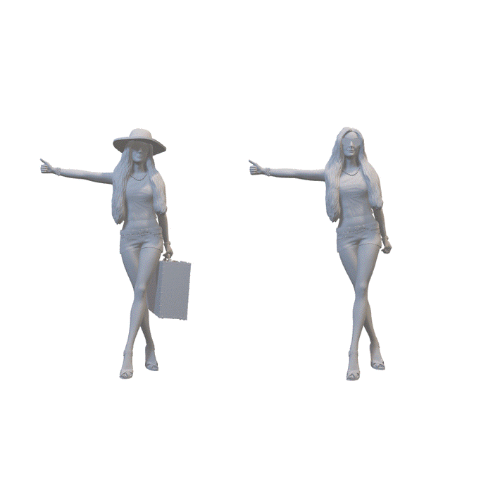 Anhalterin mit Koffer (3DP-1)