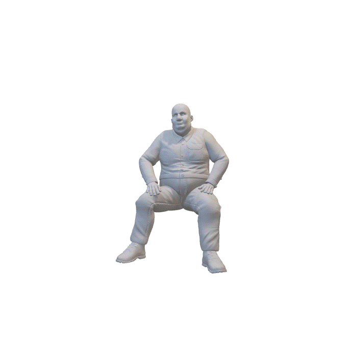 Dicker Mann sitzt und wartet - (3DP-127)