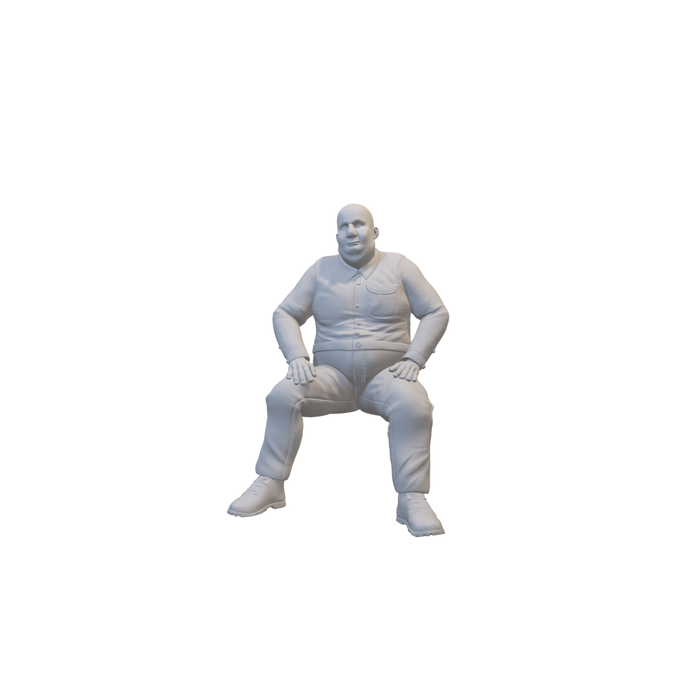 Dicker Mann sitzt und wartet - (3DP-127)