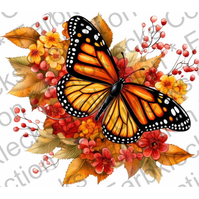 Motivtransfer 1401 Schmetterling auf Blumen