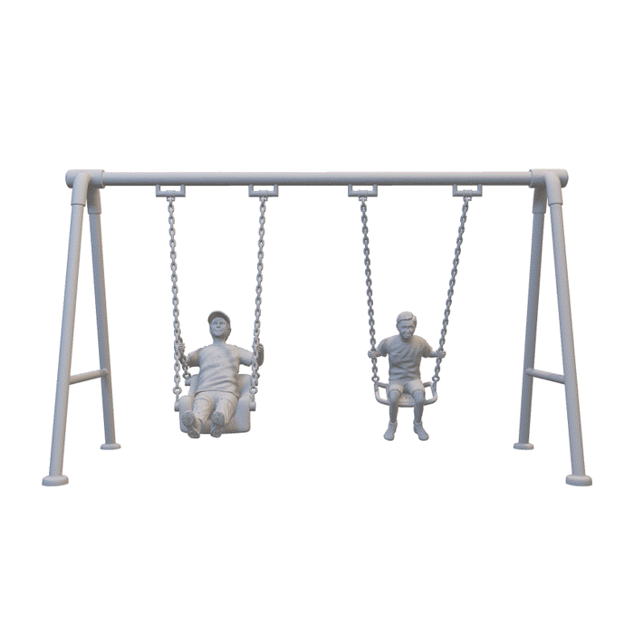 Kinder auf Schaukel im Park - (3DP-155)