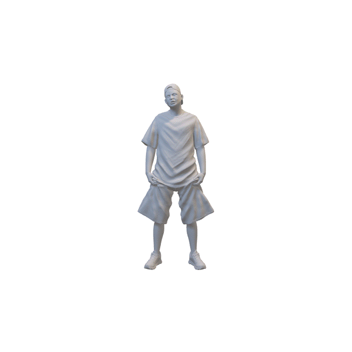 Hip Hopper mit Mütze und Kette (3DP-16)