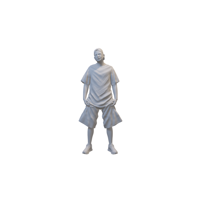 Hip Hopper mit Mütze und Kette (3DP-16)