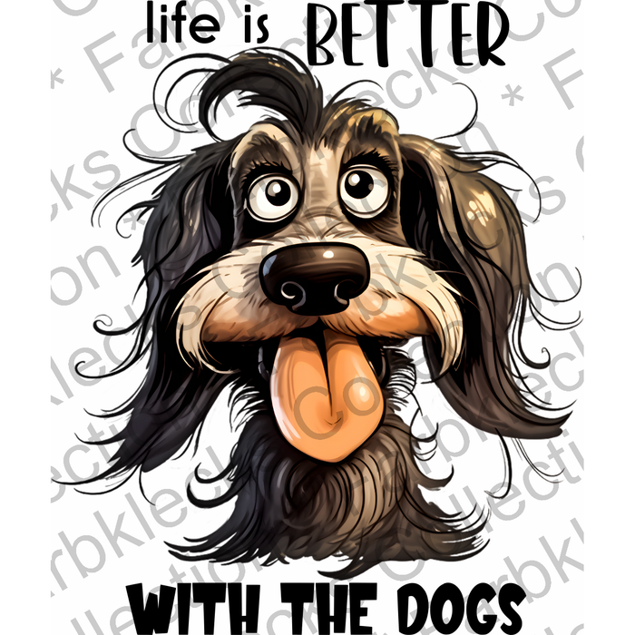 Motivtransfer 1705 life is better with dogs