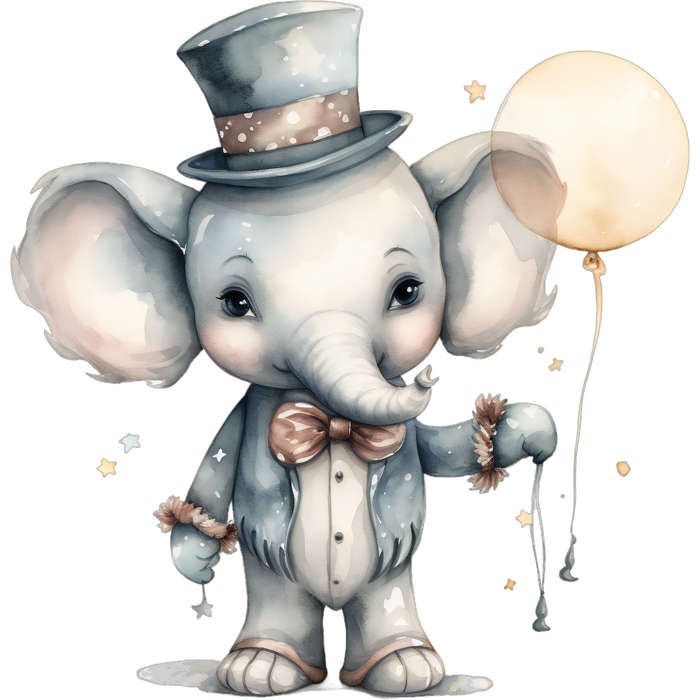 Motivtransfer 1848 Zirkus Elefant