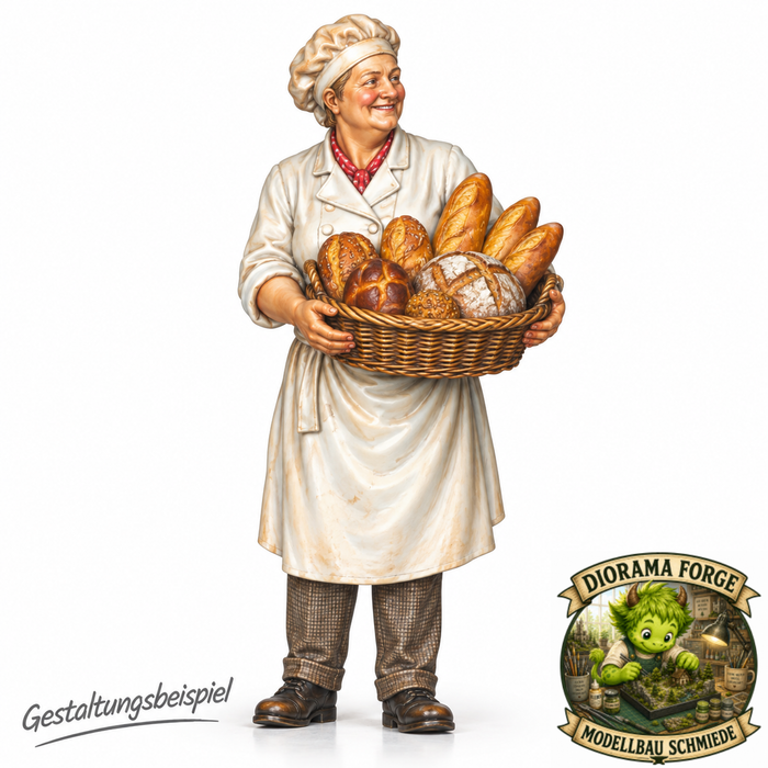 1930er Bäcker trägt Brotkorb - (DF-897)