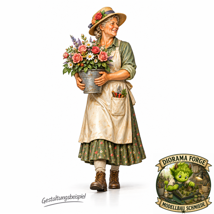 1930er Blumenhändlerin - (DF-907)