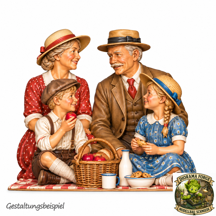 1930er Familienpicknick - (DF-923)