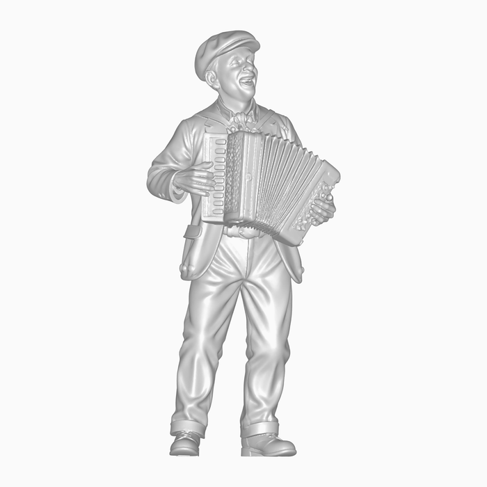 1930er Straßenmusiker mit Akkordeon - (DF-986)