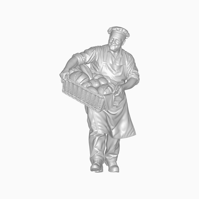 1940er Bäcker mit Brotkorb - (DF-1278)