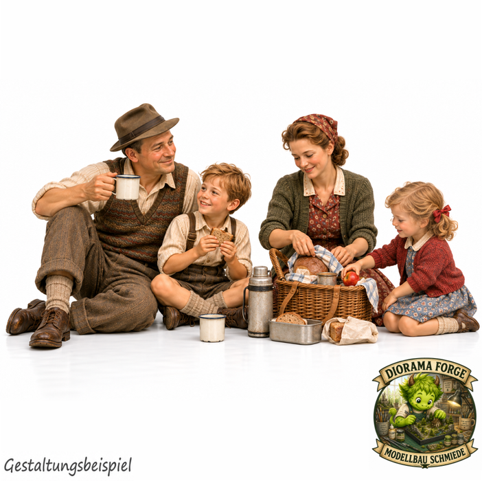 1940er Familie beim Picknick - (DF-1303)