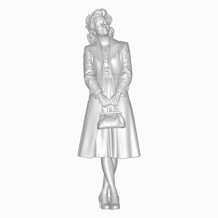 1940er Frau hört Musiker zu - (DF-1310)