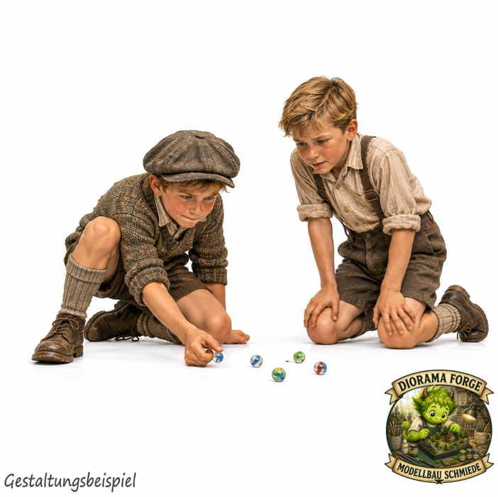 1940er Jungen spielen Murmeln (DF-1340)