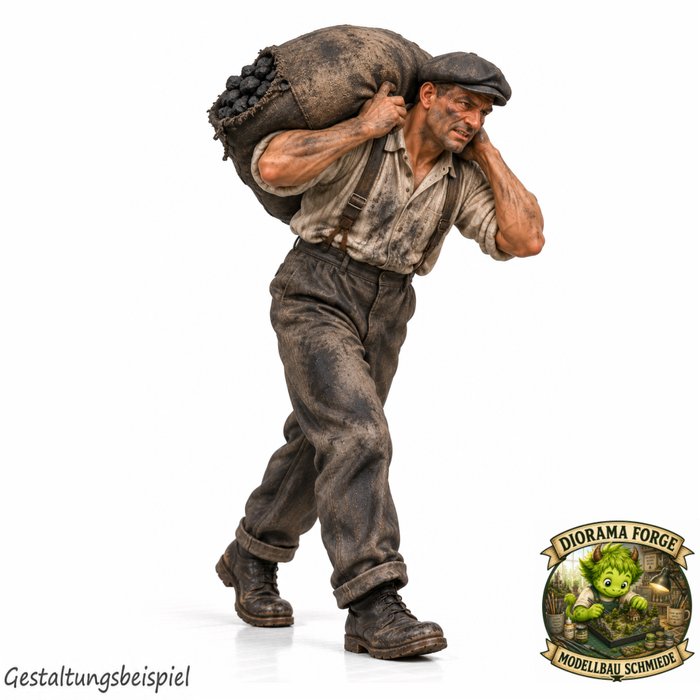1940er Kohlenhändler mit Kohlensack (DF-1346)