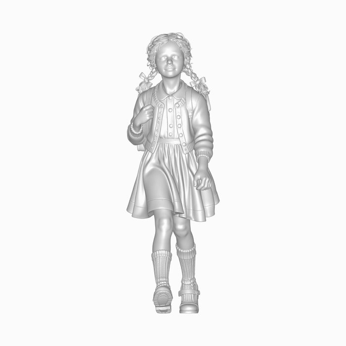 1940er Mädchen trägt Schulranzen (DF-1354)