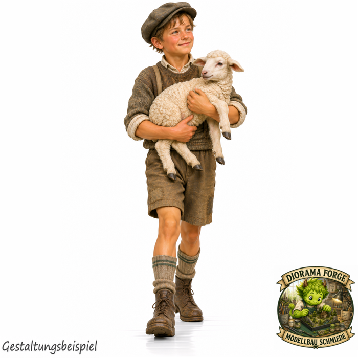 1940er Schäferjunge mit Lamm (DF-1385)