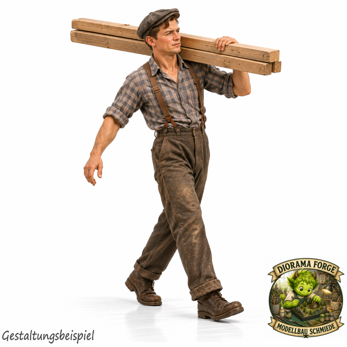 1940er Schreiner trägt Holzbretter (DF-1390)
