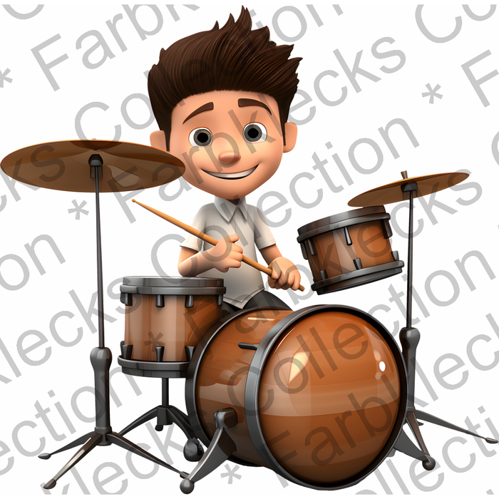 Motivtransfer 2041 Junge am Schlagzeug