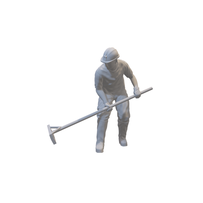 Bauarbeiter mit Schaufel - (3DP-226)