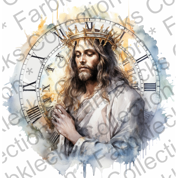 Motivtransfer 2279 Jesus mit Uhr