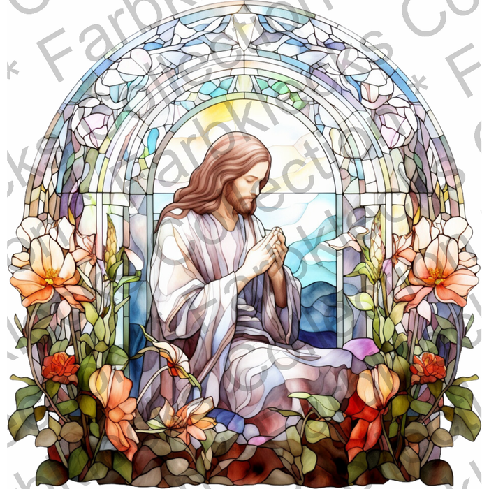 Motivtransfer 2283 Jesus Stained Glass