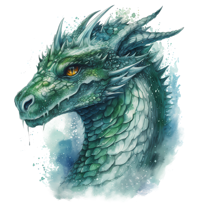 Motivtransfer 2309 Grüner Drachenkopf