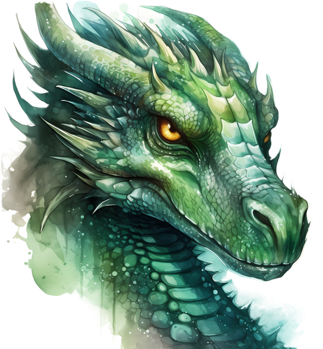 Motivtransfer 2310 Grüner Drachenkopf