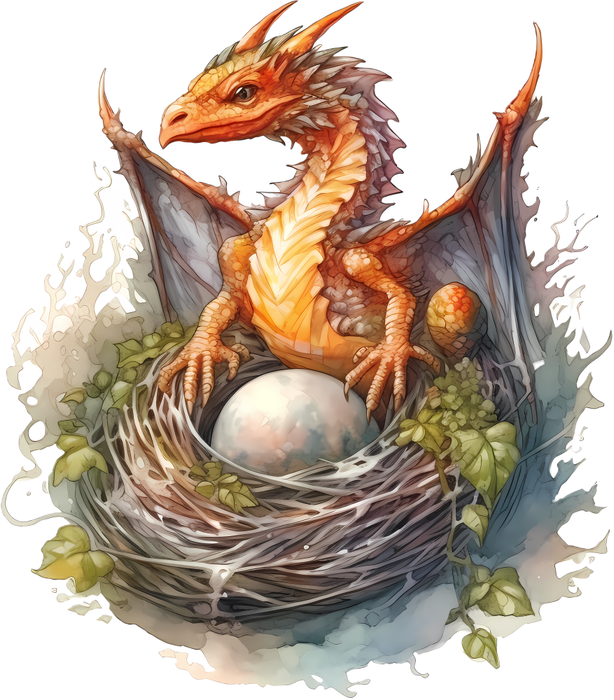 Motivtransfer 2317 Drache mit Nest
