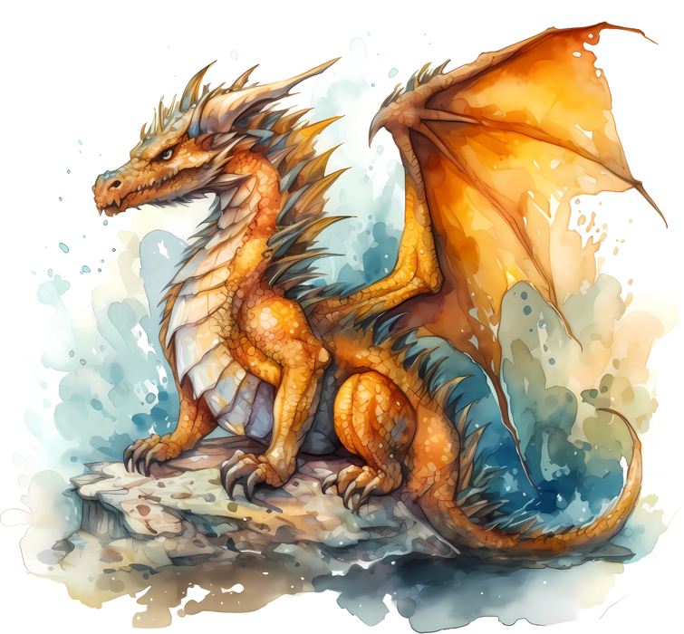 Motivtransfer 2319 Drache mit ausgebreitetem Flügel