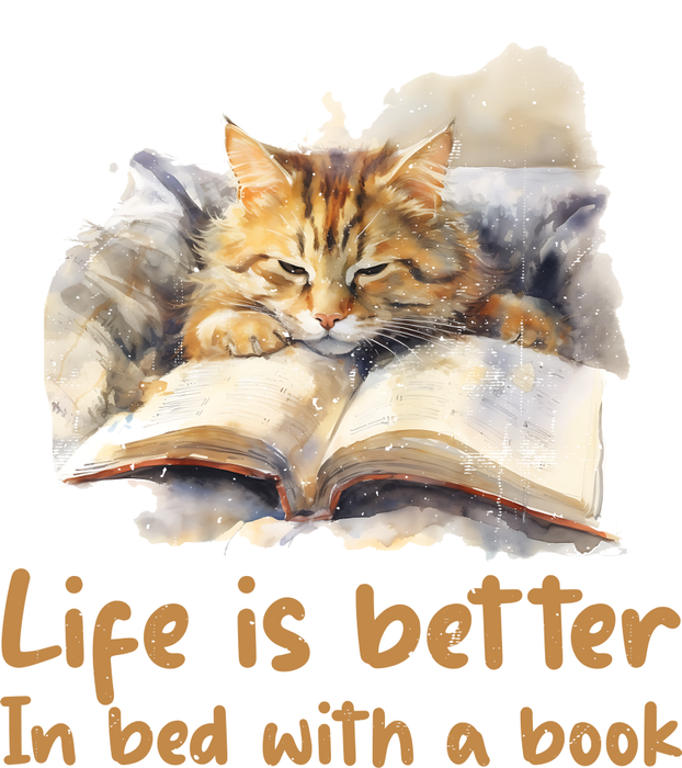Motivtransfer 2362 Life is better in bed with a book