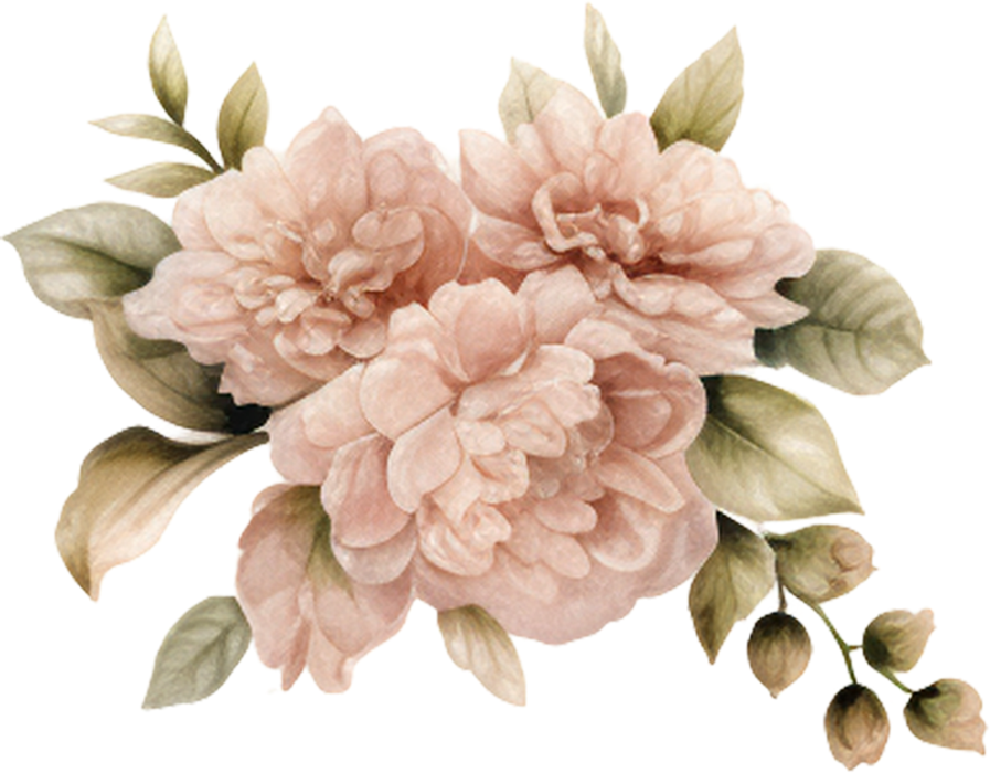 Motivtransfer 2386 Hochzeitsblumen